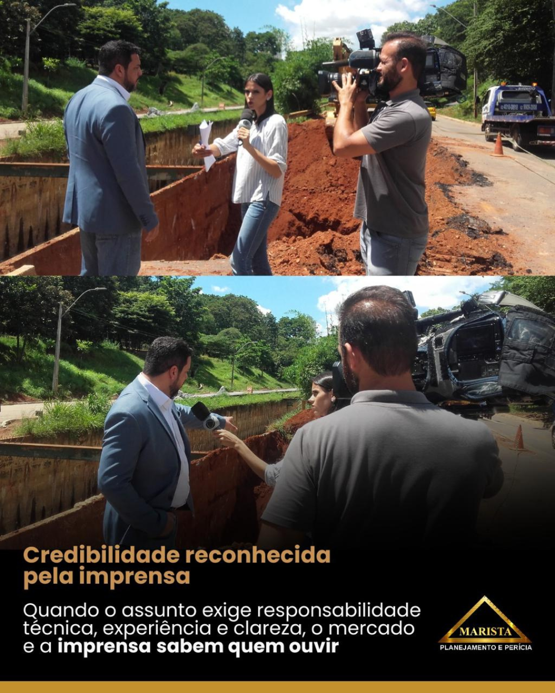 Equipe da Marista em atividade profissional